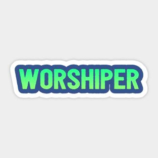 Worshiper Cool Motivational Christian Faith Sticker